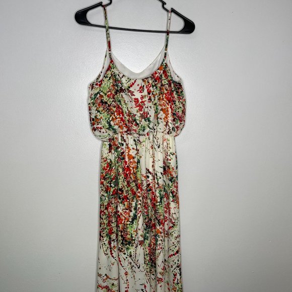 Caramela Women's Small Floral Print Maxi Spaghetti Strap Dress - Picture 4 of 10